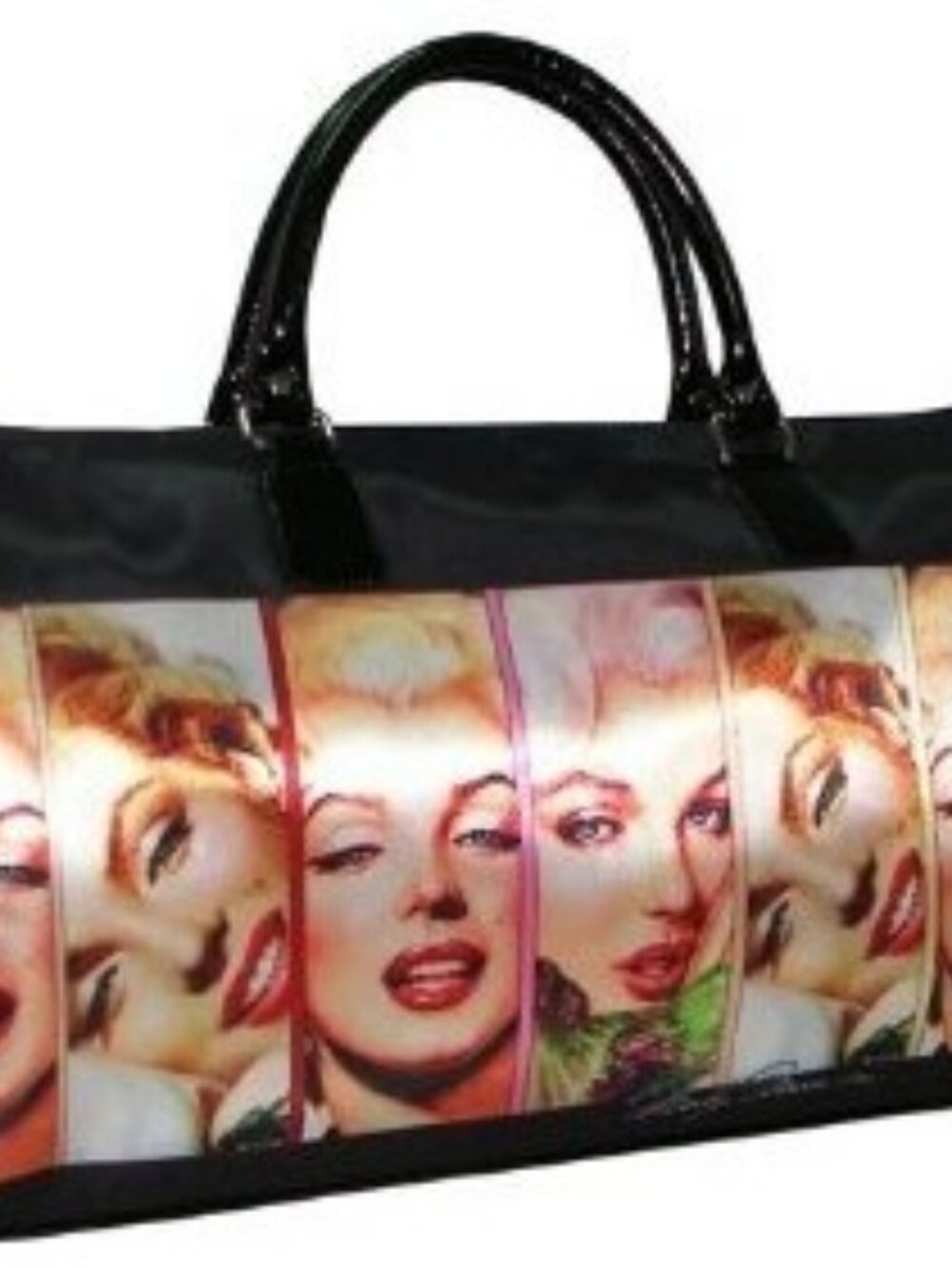 Official MARILYN MONROE Duffle Bag/ Gym Bag Patent Leather /Satin Detail